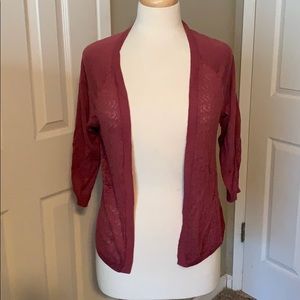 Mauve cardigan. Lightweight. From Maurice’s. NWT